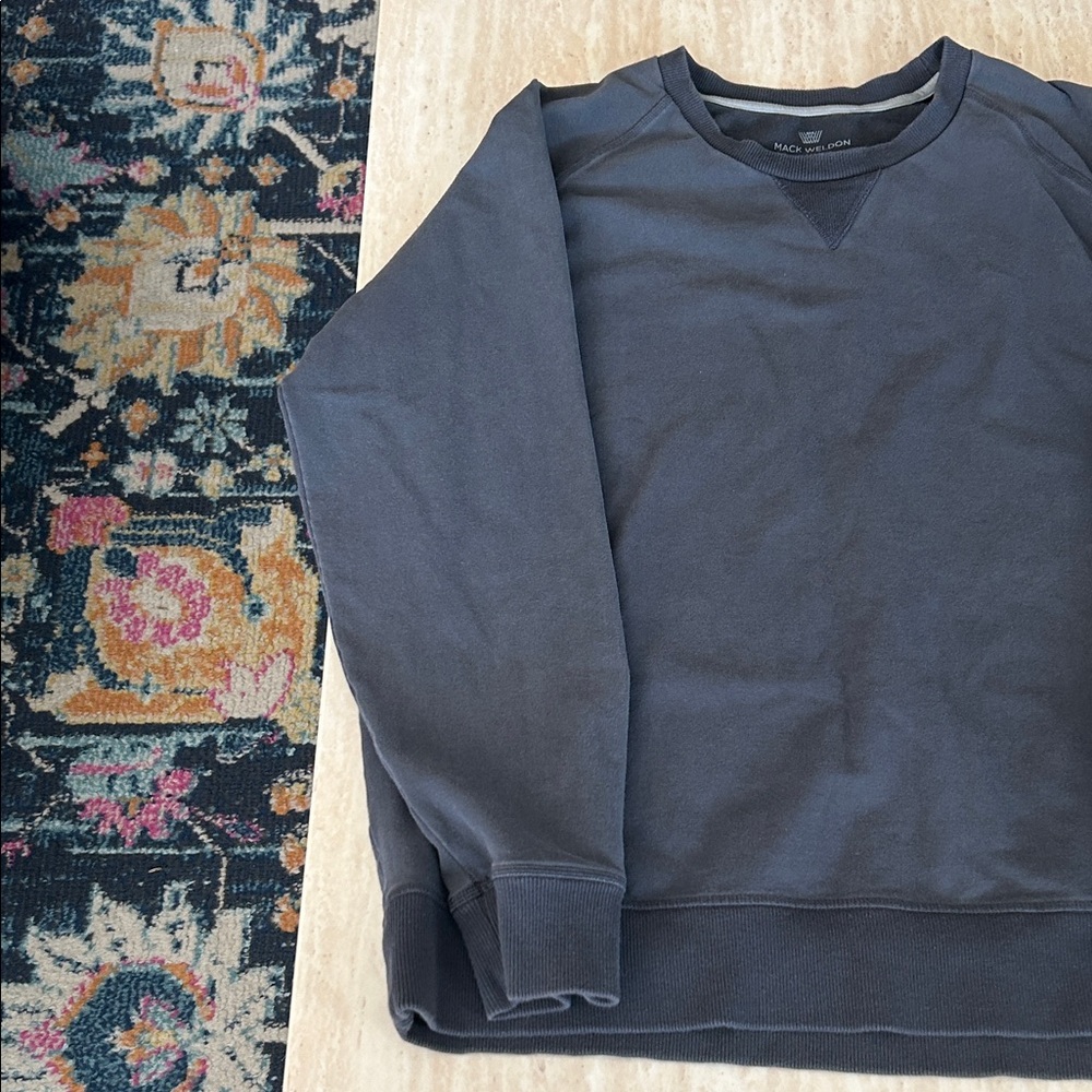 Mack Weldon Men's Dark Gray Crewneck Sweater - Picture 3 of 7